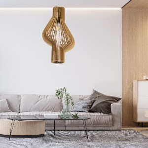 glo-02172-post_269 GLOBOSTAR® MIHIRO 02172 BOHO ΚΡΕΜΑΣΤΟ ΦΩΤΙΣΤΙΚΟ ΠΛΕΓΜΑ ΜΟΝΟΦΩΤΟ 1 X E27 IP20 ΜΠΕΖ ΞΥΛΟ - Μ