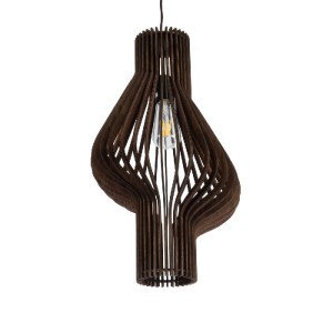 glo-02173-02173_2 GLOBOSTAR® MIHIRO 02173 BOHO ΚΡΕΜΑΣΤΟ ΦΩΤΙΣΤΙΚΟ ΠΛΕΓΜΑ ΜΟΝΟΦΩΤΟ 1 X E27 IP20 ΚΑΦΕ ΞΥΛΟ - Μ
