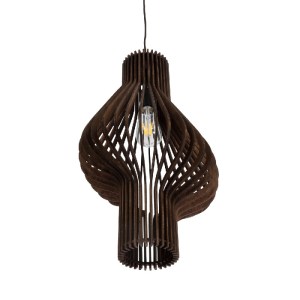 glo-02173-02173_6 GLOBOSTAR® MIHIRO 02173 BOHO ΚΡΕΜΑΣΤΟ ΦΩΤΙΣΤΙΚΟ ΠΛΕΓΜΑ ΜΟΝΟΦΩΤΟ 1 X E27 IP20 ΚΑΦΕ ΞΥΛΟ - Μ