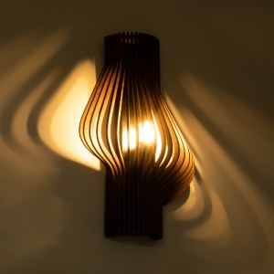glo-02175-02175_3 GLOBOSTAR® MIHIRO 02175 BOHO ΕΠΙΤΟΙΧΙΟ ΦΩΤΙΣΤΙΚΟ ΑΠΛΙΚΑ ΜΟΝΟΦΩΤΟ 1 X E27 IP20 ΚΑΦΕ ΞΥΛΟ - 