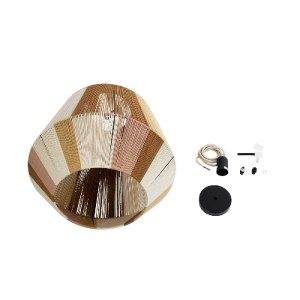 glo-02187-02187_10 GLOBOSTAR® SALERNO 02187 BOHO ΚΡΕΜΑΣΤΟ ΦΩΤΙΣΤΙΚΟ ΠΛΕΓΜΑ ΜΟΝΟΦΩΤΟ 1 X E27 IP20 ΠΟΛΥΧΡΩΜΟ ΣΧ