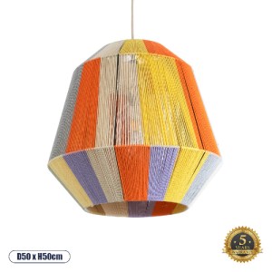 glo-02188-02188_0 GLOBOSTAR® SALERNO 02188 BOHO ΚΡΕΜΑΣΤΟ ΦΩΤΙΣΤΙΚΟ ΠΛΕΓΜΑ ΜΟΝΟΦΩΤΟ 1 X E27 IP20 ΠΟΛΥΧΡΩΜΟ ΣΧ