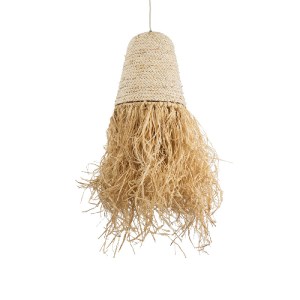glo-02189-02189_2 GLOBOSTAR® LETA 02189 BOHO ΚΡΕΜΑΣΤΟ ΦΩΤΙΣΤΙΚΟ ΠΛΕΓΜΑ ΜΟΝΟΦΩΤΟ 1 X E27 IP20 ΜΠΕΖ ΡΑΦΙΑ - Μ3
