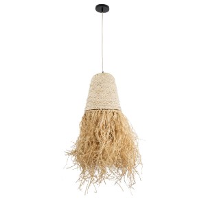 glo-02189-02189_4 GLOBOSTAR® LETA 02189 BOHO ΚΡΕΜΑΣΤΟ ΦΩΤΙΣΤΙΚΟ ΠΛΕΓΜΑ ΜΟΝΟΦΩΤΟ 1 X E27 IP20 ΜΠΕΖ ΡΑΦΙΑ - Μ3