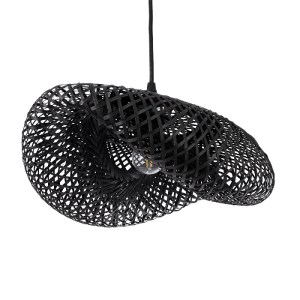 glo-02200-02200_2 GLOBOSTAR® MEXICO 02200 BOHO ΚΡΕΜΑΣΤΟ ΦΩΤΙΣΤΙΚΟ ΠΛΕΓΜΑ ΜΟΝΟΦΩΤΟ 1 X E27 IP20 ΜΑΥΡΟ ΞΥΛΟ - 
