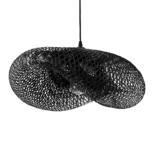 glo-02201-02201_2 GLOBOSTAR® MEXICO 02201 BOHO ΚΡΕΜΑΣΤΟ ΦΩΤΙΣΤΙΚΟ ΠΛΕΓΜΑ ΜΟΝΟΦΩΤΟ 1 X E27 IP20 ΜΑΥΡΟ ΞΥΛΟ - 
