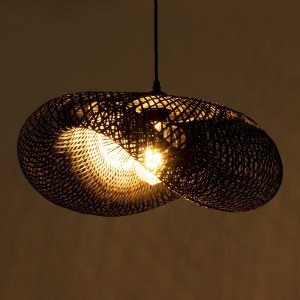 glo-02201-02201_3 GLOBOSTAR® MEXICO 02201 BOHO ΚΡΕΜΑΣΤΟ ΦΩΤΙΣΤΙΚΟ ΠΛΕΓΜΑ ΜΟΝΟΦΩΤΟ 1 X E27 IP20 ΜΑΥΡΟ ΞΥΛΟ - 