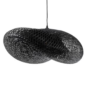 glo-02202-02202_2 GLOBOSTAR® MEXICO 02202 BOHO ΚΡΕΜΑΣΤΟ ΦΩΤΙΣΤΙΚΟ ΠΛΕΓΜΑ ΜΟΝΟΦΩΤΟ 1 X E27 IP20 ΜΑΥΡΟ ΞΥΛΟ - 