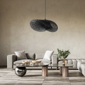 glo-02202-post_292 GLOBOSTAR® MEXICO 02202 BOHO ΚΡΕΜΑΣΤΟ ΦΩΤΙΣΤΙΚΟ ΠΛΕΓΜΑ ΜΟΝΟΦΩΤΟ 1 X E27 IP20 ΜΑΥΡΟ ΞΥΛΟ - 