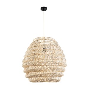 glo-02206-02206_4 GLOBOSTAR® OREGON 02206 BOHO ΚΡΕΜΑΣΤΟ ΦΩΤΙΣΤΙΚΟ ΠΛΕΓΜΑ ΜΟΝΟΦΩΤΟ 1 X E27 IP20 ΜΠΕΖ ΞΥΛΟ - Μ