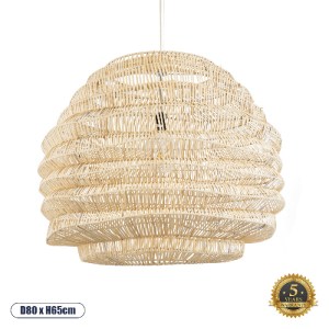 glo-02207-02207_0 GLOBOSTAR® OREGON 02207 BOHO ΚΡΕΜΑΣΤΟ ΦΩΤΙΣΤΙΚΟ ΠΛΕΓΜΑ ΜΟΝΟΦΩΤΟ 1 X E27 IP20 ΜΠΕΖ ΞΥΛΟ - Μ