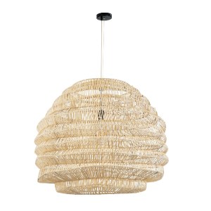 glo-02207-02207_4 GLOBOSTAR® OREGON 02207 BOHO ΚΡΕΜΑΣΤΟ ΦΩΤΙΣΤΙΚΟ ΠΛΕΓΜΑ ΜΟΝΟΦΩΤΟ 1 X E27 IP20 ΜΠΕΖ ΞΥΛΟ - Μ