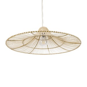 glo-02209-02209_6 GLOBOSTAR® PALERMO 02209 BOHO ΚΡΕΜΑΣΤΟ ΦΩΤΙΣΤΙΚΟ ΠΛΕΓΜΑ ΜΟΝΟΦΩΤΟ 1 X E27 IP20 ΜΠΕΖ ΞΥΛΟ - 