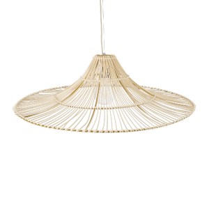 glo-02209-02209_7 GLOBOSTAR® PALERMO 02209 BOHO ΚΡΕΜΑΣΤΟ ΦΩΤΙΣΤΙΚΟ ΠΛΕΓΜΑ ΜΟΝΟΦΩΤΟ 1 X E27 IP20 ΜΠΕΖ ΞΥΛΟ - 