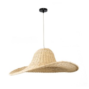glo-02214-02214_4 GLOBOSTAR® ESPARGOS 02214 BOHO ΚΡΕΜΑΣΤΟ ΦΩΤΙΣΤΙΚΟ ΠΛΕΓΜΑ ΜΟΝΟΦΩΤΟ 1 X E27 IP20 ΜΠΕΖ ΞΥΛΟ -