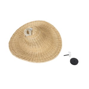 glo-02214-02214_9 GLOBOSTAR® ESPARGOS 02214 BOHO ΚΡΕΜΑΣΤΟ ΦΩΤΙΣΤΙΚΟ ΠΛΕΓΜΑ ΜΟΝΟΦΩΤΟ 1 X E27 IP20 ΜΠΕΖ ΞΥΛΟ -