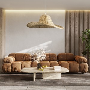 glo-02214-post_307 GLOBOSTAR® ESPARGOS 02214 BOHO ΚΡΕΜΑΣΤΟ ΦΩΤΙΣΤΙΚΟ ΠΛΕΓΜΑ ΜΟΝΟΦΩΤΟ 1 X E27 IP20 ΜΠΕΖ ΞΥΛΟ -