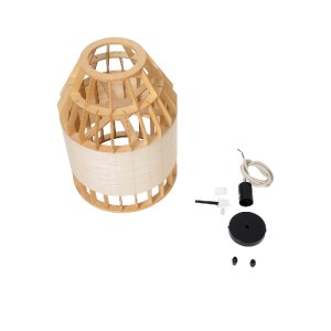 glo-02219-02219_10 GLOBOSTAR® GALIA 02219 BOHO ΚΡΕΜΑΣΤΟ ΦΩΤΙΣΤΙΚΟ ΠΛΕΓΜΑ ΜΟΝΟΦΩΤΟ 1 X E27 IP20 ΜΠΕΖ & ΚΑΦΕ ΞΥ
