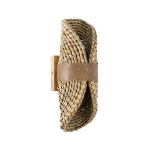 glo-02222-02222_2 GLOBOSTAR® GUAVA 02222 BOHO ΕΠΙΤΟΙΧΙΟ ΦΩΤΙΣΤΙΚΟ ΑΠΛΙΚΑ ΔΙΦΩΤΟ 2 X G9 IP20 ΜΠΕΖ ΞΥΛΟ ΜΕ ΜΠΕ