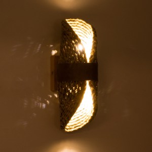 glo-02222-02222_3 GLOBOSTAR® GUAVA 02222 BOHO ΕΠΙΤΟΙΧΙΟ ΦΩΤΙΣΤΙΚΟ ΑΠΛΙΚΑ ΔΙΦΩΤΟ 2 X G9 IP20 ΜΠΕΖ ΞΥΛΟ ΜΕ ΜΠΕ