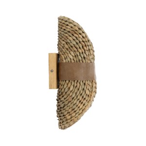 glo-02222-02222_5 GLOBOSTAR® GUAVA 02222 BOHO ΕΠΙΤΟΙΧΙΟ ΦΩΤΙΣΤΙΚΟ ΑΠΛΙΚΑ ΔΙΦΩΤΟ 2 X G9 IP20 ΜΠΕΖ ΞΥΛΟ ΜΕ ΜΠΕ
