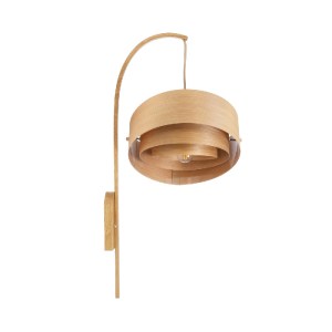 glo-02223-02223_5 GLOBOSTAR® KALAMA 02223 BOHO ΕΠΙΤΟΙΧΙΟ ΦΩΤΙΣΤΙΚΟ ΑΠΛΙΚΑ ΜΟΝΟΦΩΤΟ 1 X E27 IP20 ΜΠΕΖ ΞΥΛΟ - 