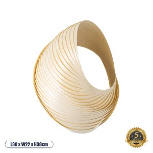 glo-02224-02224_0 GLOBOSTAR® SALREL 02224 BOHO ΕΠΙΤΟΙΧΙΟ ΦΩΤΙΣΤΙΚΟ ΑΠΛΙΚΑ ΜΟΝΟΦΩΤΟ 1 X E27 IP20 ΜΠΕΖ ΞΥΛΟ - 