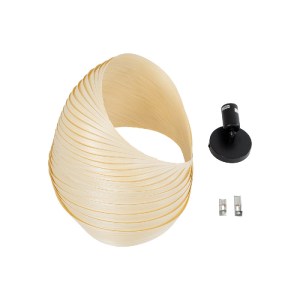 glo-02224-02224_9 GLOBOSTAR® SALREL 02224 BOHO ΕΠΙΤΟΙΧΙΟ ΦΩΤΙΣΤΙΚΟ ΑΠΛΙΚΑ ΜΟΝΟΦΩΤΟ 1 X E27 IP20 ΜΠΕΖ ΞΥΛΟ - 