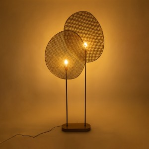 glo-02232-02232_3 GLOBOSTAR® AZUL 02232 BOHO ΕΠΙΔΑΠΕΔΙΟ ΦΩΤΙΣΤΙΚΟ ΔΙΦΩΤΟ 2 X E27 IP20 ΜΠΕΖ ΞΥΛΟ ΜΕ ΜΑΥΡΟ ΜΕΤ