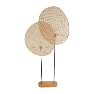 glo-02232-02232_5 GLOBOSTAR® AZUL 02232 BOHO ΕΠΙΔΑΠΕΔΙΟ ΦΩΤΙΣΤΙΚΟ ΔΙΦΩΤΟ 2 X E27 IP20 ΜΠΕΖ ΞΥΛΟ ΜΕ ΜΑΥΡΟ ΜΕΤ