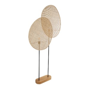 glo-02232-02232_6 GLOBOSTAR® AZUL 02232 BOHO ΕΠΙΔΑΠΕΔΙΟ ΦΩΤΙΣΤΙΚΟ ΔΙΦΩΤΟ 2 X E27 IP20 ΜΠΕΖ ΞΥΛΟ ΜΕ ΜΑΥΡΟ ΜΕΤ
