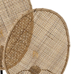 glo-02232-02232_7 GLOBOSTAR® AZUL 02232 BOHO ΕΠΙΔΑΠΕΔΙΟ ΦΩΤΙΣΤΙΚΟ ΔΙΦΩΤΟ 2 X E27 IP20 ΜΠΕΖ ΞΥΛΟ ΜΕ ΜΑΥΡΟ ΜΕΤ