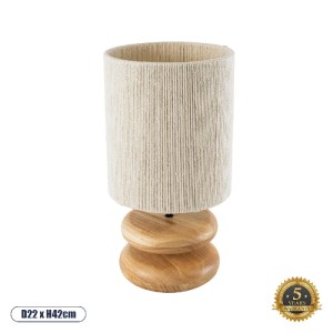 glo-02236-02236_0 GLOBOSTAR® TUVALU 02236 BOHO ΕΠΙΤΡΑΠΕΖΙΟ ΦΩΤΙΣΤΙΚΟ ΜΟΝΟΦΩΤΟ 1 X E27 IP20 ΚΑΦΕ ΞΥΛΟ ΜΕ ΜΠΕΖ