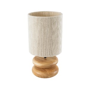 glo-02236-02236_2 GLOBOSTAR® TUVALU 02236 BOHO ΕΠΙΤΡΑΠΕΖΙΟ ΦΩΤΙΣΤΙΚΟ ΜΟΝΟΦΩΤΟ 1 X E27 IP20 ΚΑΦΕ ΞΥΛΟ ΜΕ ΜΠΕΖ