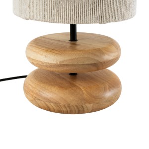 glo-02236-02236_6 GLOBOSTAR® TUVALU 02236 BOHO ΕΠΙΤΡΑΠΕΖΙΟ ΦΩΤΙΣΤΙΚΟ ΜΟΝΟΦΩΤΟ 1 X E27 IP20 ΚΑΦΕ ΞΥΛΟ ΜΕ ΜΠΕΖ