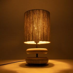 glo-02236-02236_8 GLOBOSTAR® TUVALU 02236 BOHO ΕΠΙΤΡΑΠΕΖΙΟ ΦΩΤΙΣΤΙΚΟ ΜΟΝΟΦΩΤΟ 1 X E27 IP20 ΚΑΦΕ ΞΥΛΟ ΜΕ ΜΠΕΖ
