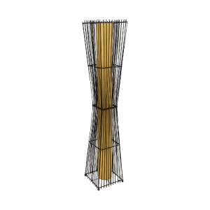 glo-02274-02274_2 GLOBOSTAR® PALMA 02274 BOHO ΕΠΙΔΑΠΕΔΙΟ ΦΩΤΙΣΤΙΚΟ ΔΙΦΩΤΟ 2 X E27 IP20 ΜΑΥΡΟ ΞΥΛΟ ΜΕ ΜΠΕΖ ΥΦ