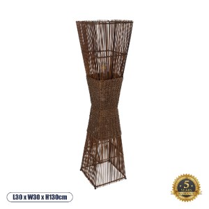 glo-02275-02275_0 GLOBOSTAR® PALMA 02275 BOHO ΕΠΙΔΑΠΕΔΙΟ ΦΩΤΙΣΤΙΚΟ ΔΙΦΩΤΟ 2 X E27 IP20 ΚΑΦΕ ΞΥΛΟ - Μ30 X Π30