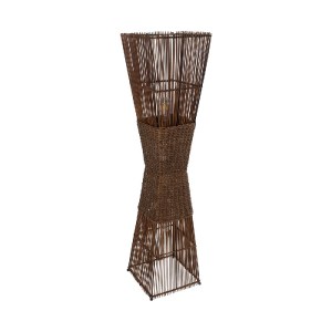 glo-02275-02275_2 GLOBOSTAR® PALMA 02275 BOHO ΕΠΙΔΑΠΕΔΙΟ ΦΩΤΙΣΤΙΚΟ ΔΙΦΩΤΟ 2 X E27 IP20 ΚΑΦΕ ΞΥΛΟ - Μ30 X Π30