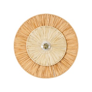 glo-02278-02278_4 GLOBOSTAR® COLOMBO 02278 BOHO ΕΠΙΤΟΙΧΙΟ ΦΩΤΙΣΤΙΚΟ ΑΠΛΙΚΑ ΜΟΝΟΦΩΤΟ 1 X E27 IP20 ΜΠΕΖ ΡΑΦΙΑ 