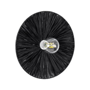 glo-02279-02279_0 GLOBOSTAR® COLOMBO 02279 BOHO ΕΠΙΤΟΙΧΙΟ ΦΩΤΙΣΤΙΚΟ ΑΠΛΙΚΑ ΜΟΝΟΦΩΤΟ 1 X E27 IP20 ΜΑΥΡΗ ΡΑΦΙΑ