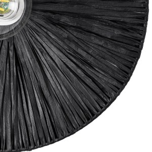 glo-02279-02279_5 GLOBOSTAR® COLOMBO 02279 BOHO ΕΠΙΤΟΙΧΙΟ ΦΩΤΙΣΤΙΚΟ ΑΠΛΙΚΑ ΜΟΝΟΦΩΤΟ 1 X E27 IP20 ΜΑΥΡΗ ΡΑΦΙΑ