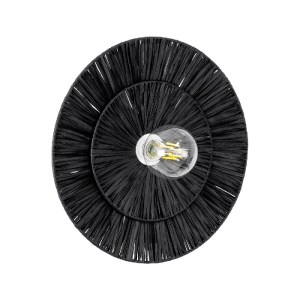 glo-02280-02280_0 GLOBOSTAR® COLOMBO 02280 BOHO ΕΠΙΤΟΙΧΙΟ ΦΩΤΙΣΤΙΚΟ ΑΠΛΙΚΑ ΜΟΝΟΦΩΤΟ 1 X E27 IP20 ΜΑΥΡΗ ΡΑΦΙΑ