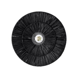 glo-02280-02280_4 GLOBOSTAR® COLOMBO 02280 BOHO ΕΠΙΤΟΙΧΙΟ ΦΩΤΙΣΤΙΚΟ ΑΠΛΙΚΑ ΜΟΝΟΦΩΤΟ 1 X E27 IP20 ΜΑΥΡΗ ΡΑΦΙΑ