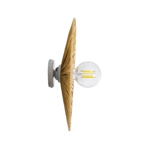 glo-02283-02283_3 GLOBOSTAR® COLOMBO 02283 BOHO ΕΠΙΤΟΙΧΙΟ ΦΩΤΙΣΤΙΚΟ ΑΠΛΙΚΑ ΜΟΝΟΦΩΤΟ 1 X E27 IP20 ΜΠΕΖ ΡΑΦΙΑ 