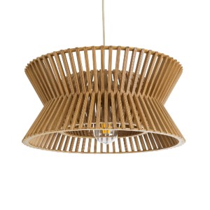 glo-02287-02287_2 GLOBOSTAR® BIMINI 02287 BOHO ΚΡΕΜΑΣΤΟ ΦΩΤΙΣΤΙΚΟ ΠΛΕΓΜΑ ΜΟΝΟΦΩΤΟ 1 X E27 IP20 ΚΑΦΕ ΞΥΛΟ - Μ