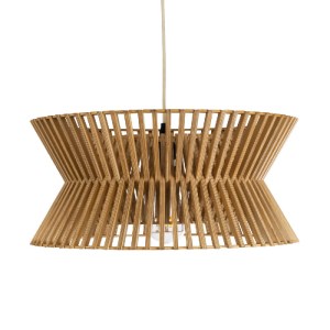 glo-02287-02287_5 GLOBOSTAR® BIMINI 02287 BOHO ΚΡΕΜΑΣΤΟ ΦΩΤΙΣΤΙΚΟ ΠΛΕΓΜΑ ΜΟΝΟΦΩΤΟ 1 X E27 IP20 ΚΑΦΕ ΞΥΛΟ - Μ
