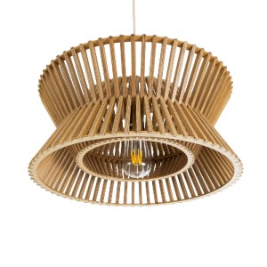glo-02287-02287_6 GLOBOSTAR® BIMINI 02287 BOHO ΚΡΕΜΑΣΤΟ ΦΩΤΙΣΤΙΚΟ ΠΛΕΓΜΑ ΜΟΝΟΦΩΤΟ 1 X E27 IP20 ΚΑΦΕ ΞΥΛΟ - Μ