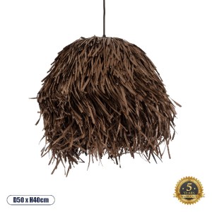 glo-02293-02293_00 GLOBOSTAR® GUADELOUPE 02293 BOHO ΚΡΕΜΑΣΤΟ ΦΩΤΙΣΤΙΚΟ ΠΛΕΓΜΑ ΜΟΝΟΦΩΤΟ 1 X E27 IP20 ΚΑΦΕ ΡΑΦΙ