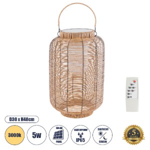 glo-02304-02304_00 GLOBOSTAR® GRAMBIAN 02304 BOHO ΑΥΤΟΝΟΜΟ ΗΛΙΑΚΟ ΚΡΕΜΑΣΤΟ/ΕΠΙΤΡΑΠΕΖΙΟ ΦΩΤΙΣΤΙΚΟ ΦΑΝΑΡΑΚΙ LED